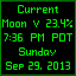 Current phase, date and time.