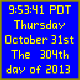 Day, date and time.